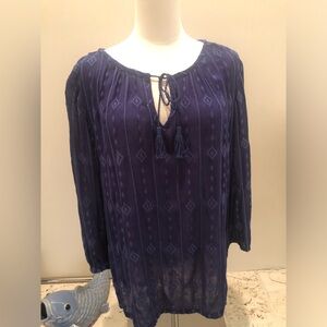 Navy loose fitting Tommy Bahama blouse